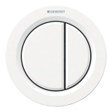 Cutout image of Geberit Type 01 White Dual Flush Button